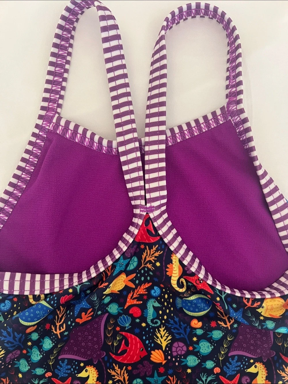 Girls Uglies by Dolphin Cross Back Ocean Life themed swimsuit